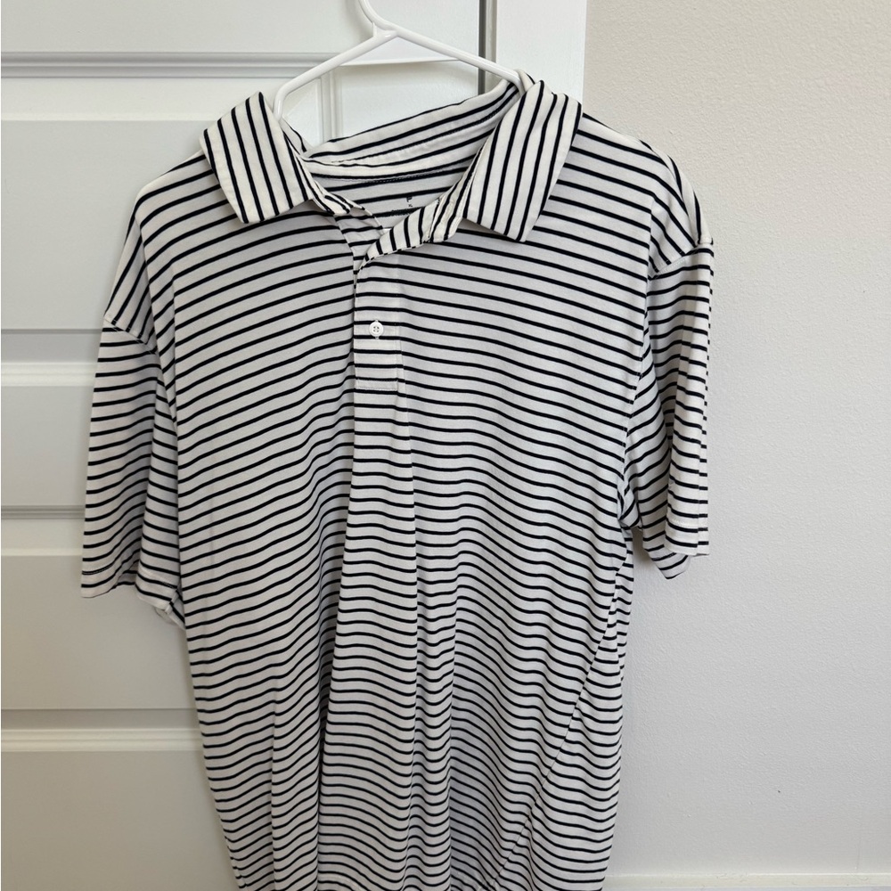 Fabletics Navy and White Striped Shirt